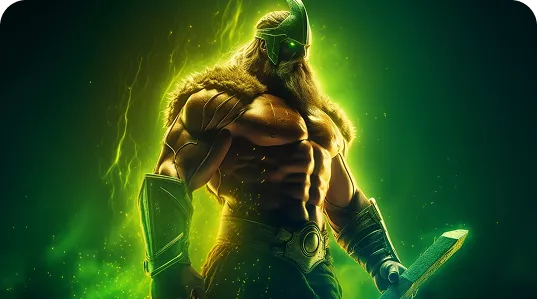 Le puissant guerrier Thor, dieu de la victoire, protégeant vos paris